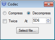 Codec tool screenshot